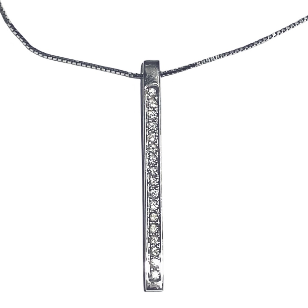 VINTAGE RETIRED SWAROVSKI SIGNED CRYSTAL BAR PENDANT  NECKLACE